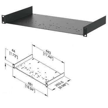 1u Utility Rack Shelf - 253.5mm Depth